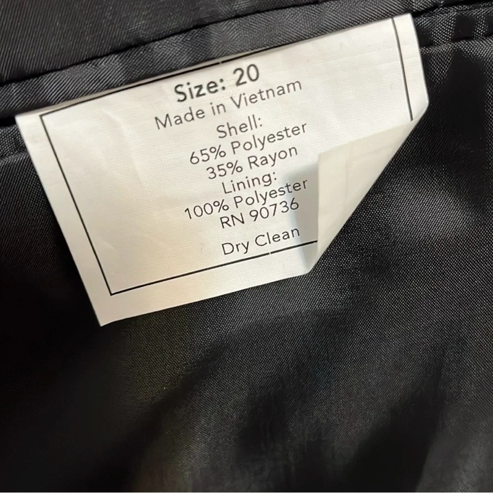 Joseph & Feiss blazer suit jacket coat boys size 20 black 2 button long sleeve - Picture 11 of 12